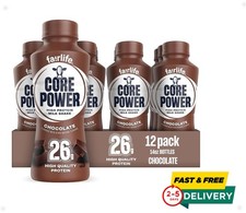 Core Power Fairlife 26g Protein Shake Chocolate 14 fl oz 12 Pack Drink Workout picture