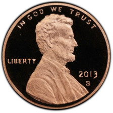 2013-S Proof Lincoln Shield Cent 1C picture