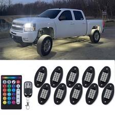 For Chevrolet Silverado 1500 2500 10 Pod LED Rock Light Neon Music Underglow Kit picture
