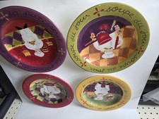 Certified International Chef Plates Jennifer Brinley Bundle Of 4 SE2 picture