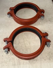 Lot of 2 GruvlokFig 74 SlideLOK® 6 in Rust Inhibiting Painted Grooved Coupling picture