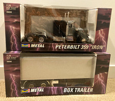 Rare Revell Metal 1:24 Peterbilt 359 Truck w/ Box Trailer Diecast “ Iron” picture