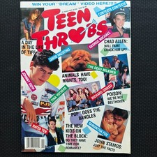 TEEN THROBS Magazine November 1989 Guns N' Roses, Poison, NKOTB, Menudo MINT picture