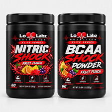 Lo Labz Nutrition Nitric Shock + BCAA Shock Powder (Fruit Punch) 60 Servings picture