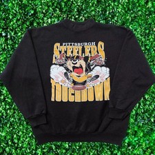 Pittsburgh Steelers Taz Looney Tunes retro black sweatshirt QT8848 picture