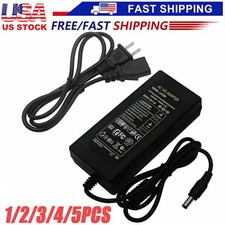 12V 5A 5 AMP 60W DC Power Supply Adapter Transformer LED Strip CCTV PC 5050 USA picture