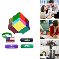 Zhuochimall Cmy Color Cube Rotating Stand2.0 Inch 50 Mm Acrylic Prism Cmycube picture