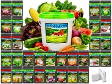 Survival Seed Vault 20,000+ Heirloom Non-GMO Seeds | 30 Varieties | USA Packed picture