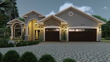 CADFILE BLUEPRINTS MEDITERRANEAN HOUSE PLAN ARCHUP #106M picture