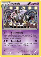 Grumpig 31/124 Rare Fates Collide Pokemon Lightly Played picture