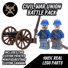 Custom Union Army Civil War Battlepack with Cannon and 2x Union Soldier Minifigu picture