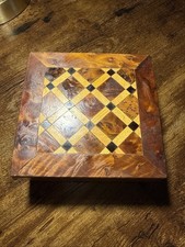 Vintage Moroccan Burl Wood Jewelry Box Luxury Burl Wooden Box 5.5