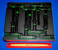 Snap-On NEW 8 Pc Green TORX L-Shaped/T-Shaped Combo Wrench Set (Crack in Tray) picture