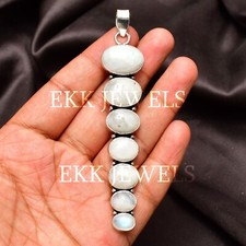 Rainbow Moonstone7 Chakra Gemstone 925 Sterling Silver Handmade Jewelry 2.80