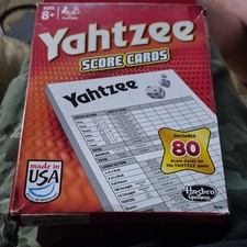Hasbro Gaming Yahtzee Score Cards Refill Pack 80 Count White Paper MPN 06100 picture