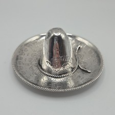 Vintage Mexico Sombrero 30g 925 Sterling Silver Plateria Alejo 3.5 Inches picture