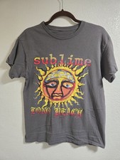 Sublime Long Beach Gray Graphic Band T-Shirt Unisex M Short Sleeve Crew picture