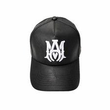 Amiri Leather-Panel Embroidered Baseball Cap picture