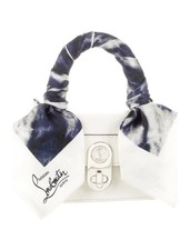 Christian Louboutin Elisa Top Handle Bag in White w/ Logo Twilly Scarf picture