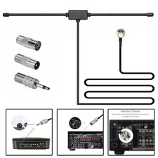 Indoor FM Radio Antenna With  Adapters 75 Ohm for Home Stereo Receivers picture