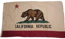 3X5 100% Cotton California Republic State Flag Bear Vintage Style Made in USA picture