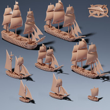 Sailing Ship Miniatures 1/1200 | Models | Warship | Vessels | Black Seas picture