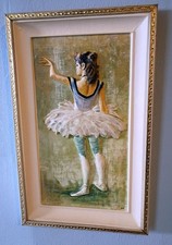 Vtg MCM Ballet Dance Ballerina Shadow Box Art 3D Picture Frame 16