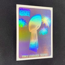 PRO SET 1990 Super Bowl Commemorative Vince Lombardi Trophy Hologram rare nfl gb picture