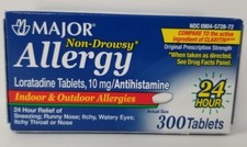 Major Allergy Loratadine 10mg Tablets 300ct -Expiration Date 02-2027 picture