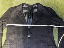 Vintage 1960s-70s Hong Kong Custom Tailored Charcoal Coat Labeled 100% Vicuna picture