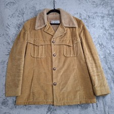 VTG 70s McGregor Corduroy Chore Coat Sherpa Pile Lined Ranch Jacket 44 Western picture