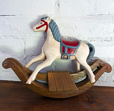 Vintage 1980s Burwood Rocking Horse Wall Hanging Nursery Decor picture
