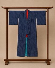 Authentic Traditional Vintage Handmade Silk blend Japanese Kimono Mid Century  picture