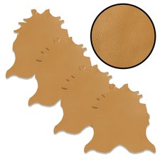 STUNNING GOLD YELLOW COW HIDE LEATHER NATURAL PEBBLE 4 PACK 56 SQ FT EACH (=225) picture