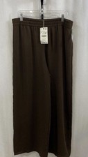 Zara Women's Brown Pullon Wide Leg Pants New w/ tags Size XL picture