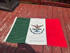 Mexican flag VINTAGE STYLE from 1893-1916 PORFIRIATO made of cotton 44x27 inches picture