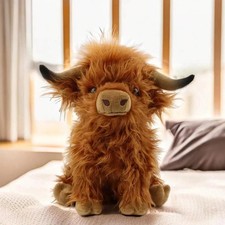 Highland Cow Plush Doll – 28 cm Cute Cuddly Stuffed Animal picture