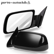 Manual Black Side View Mirrors Pair For 1988-1998 GMC Chevy Truck picture