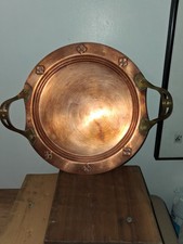 Copper Serving Tray With Brass Handles picture