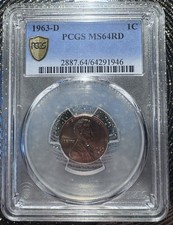 1963 d lincoln penny MS picture