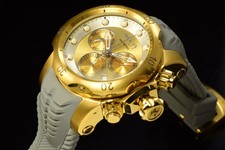 Invicta Reserve Venom Swiss Quartz Chrono Men's Watch 54mm Gold Case Grey Strap picture