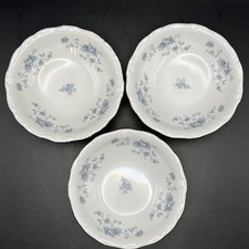 Johann Haviland Bavaria Germany Blue Garland Berry Bowl Fruit Dessert Set Of 3 picture