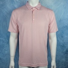 Johnnie-O Mens Pink Performance Polo Shirt Short Sleeve Stretch Golf Top Large picture