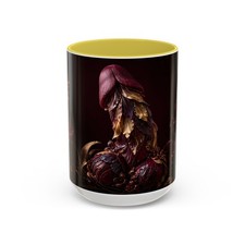 Dark Floral Still Penis Mug | Burgundy Gold Botanical Art picture