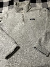 Patagonia Los Gatos 1/4 Zip Fleece Pullover L Cream Sherpa Granola Neutral Cabin picture