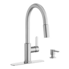 Glacier Bay Paulina 1-Handle Pull-Down Sprayer Kitchen Faucet in Stainless Steel picture