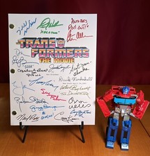 The Transformers: The Movie Script Cast-Signed- 185 Pages- Autograph Reprints picture