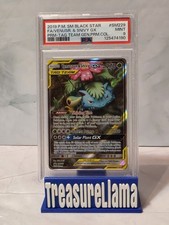 2019 POKEMON SM BLACK STAR PROMO #SM229 FULL ART/VENUSAUR & SNIVY GX PSA 9 picture