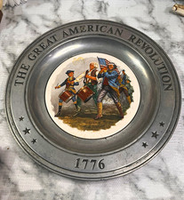 Old World Great American Revolution 1776 Metal Collector Plate Canton OH 1973 picture
