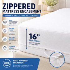 Zippered Mattress Encasement Waterproof Protector Hypoallergenic Mattress Cover picture